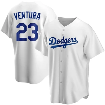 Men's Los Angeles Dodgers Robin Ventura ＃23 White Replica Home Jersey