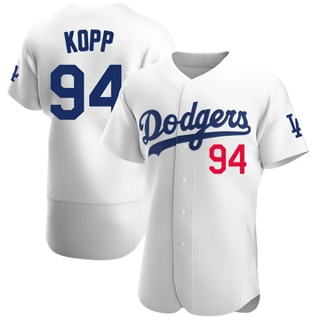 Men's Los Angeles Dodgers Ronan Kopp ＃94 White Authentic Home Jersey