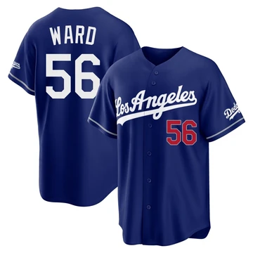 Men's Los Angeles Dodgers Ryan Ward ＃56 Royal Limited Alternate Stadium Jersey