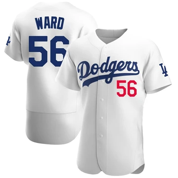 Men's Los Angeles Dodgers Ryan Ward ＃56 White Authentic Home Jersey