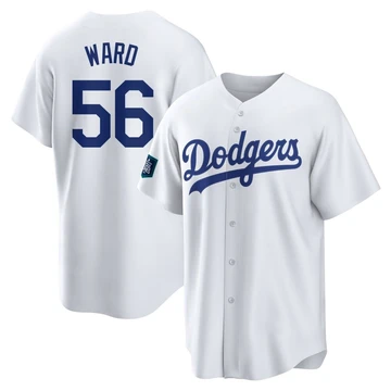 Men's Los Angeles Dodgers Ryan Ward ＃56 White Replica 2024 World Tour Seoul Series Home Jersey