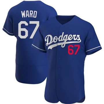 Men's Los Angeles Dodgers Ryan Ward ＃67 Royal Authentic Alternate Jersey