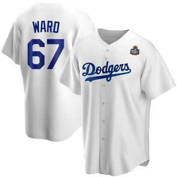 Men's Los Angeles Dodgers Ryan Ward ＃67 White Replica Home 2024 World Series Jersey