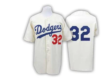Men's Los Angeles Dodgers Sandy Koufax ＃32 White Replica Throwback Jersey