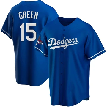 Men's Los Angeles Dodgers Shawn Green ＃15 Royal Replica Alternate 2024 World Series Champions Jersey