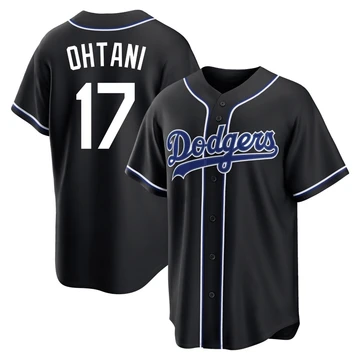 Men's Los Angeles Dodgers Shohei Ohtani ＃17 Black Replica Fashion Out Jersey