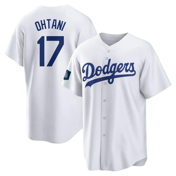 Men's Los Angeles Dodgers Shohei Ohtani ＃17 White Replica 2024 World Tour Seoul Series Home Jersey