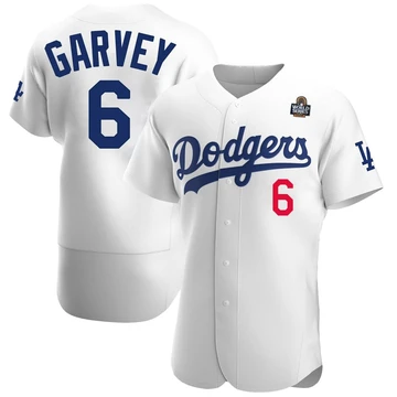 Men's Los Angeles Dodgers Steve Garvey ＃6 White Authentic Home Official 2024 World Series Jersey
