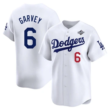 Men's Los Angeles Dodgers Steve Garvey ＃6 White Limited Home 2025 World Series Jersey