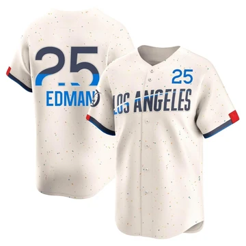 Men's Los Angeles Dodgers Tommy Edman ＃25 Cream Limited 2024 City Connect Jersey