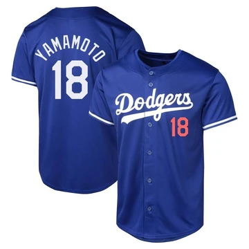 Men's Los Angeles Dodgers Yoshinobu Yamamoto ＃18 Royal Limited Alternate Jersey