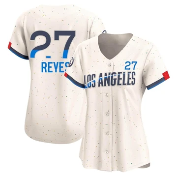 Women's Los Angeles Dodgers Alex Reyes ＃27 Cream Limited 2024 City Connect Jersey