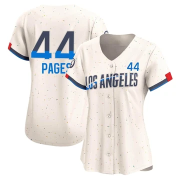 Women's Los Angeles Dodgers Andy Pages ＃44 Cream Limited 2024 City Connect Jersey