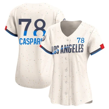 Women's Los Angeles Dodgers Ben Casparius ＃78 Cream Limited 2024 City Connect Jersey
