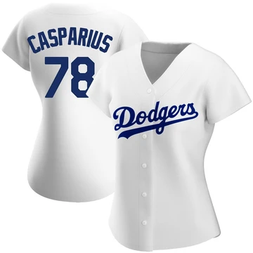 Women's Los Angeles Dodgers Ben Casparius ＃78 White Replica Home Jersey