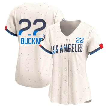 Women's Los Angeles Dodgers Bill Buckner ＃22 Cream Limited 2024 City Connect Jersey