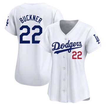Women's Los Angeles Dodgers Bill Buckner ＃22 White Limited Home Jersey