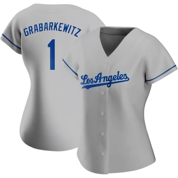 Women's Los Angeles Dodgers Billy Grabarkewitz ＃1 Gray Authentic Road Jersey