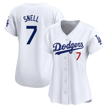 Women's Los Angeles Dodgers Blake Snell ＃7 White Limited Home Jersey