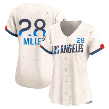 Women's Los Angeles Dodgers Bobby Miller ＃28 Cream Limited 2024 City Connect Jersey
