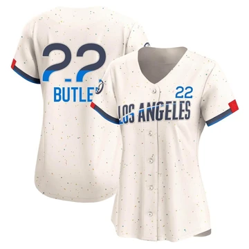 Women's Los Angeles Dodgers Brett Butler ＃22 Cream Limited 2024 City Connect Jersey