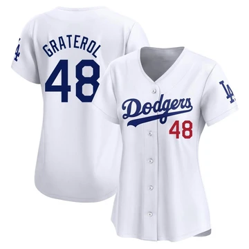 Women's Los Angeles Dodgers Brusdar Graterol ＃48 White Limited Home Jersey