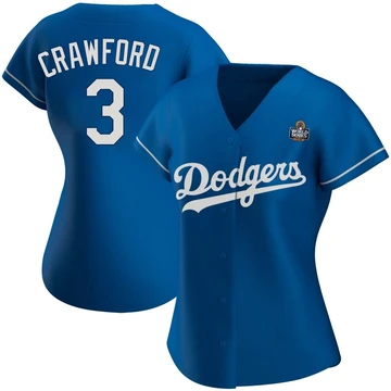 Women's Los Angeles Dodgers Carl Crawford ＃3 Royal Replica Alternate 2024 World Series Jersey
