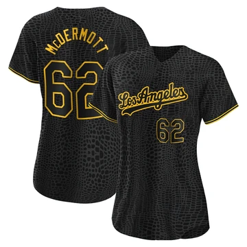 Women's Los Angeles Dodgers Chayce McDermott ＃62 Black Authentic Snake Skin City Jersey