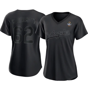 Women's Los Angeles Dodgers Chayce McDermott ＃62 Black Replica Pitch Fashion 2024 World Series Jersey