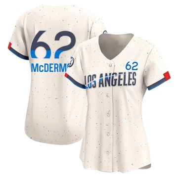 Women's Los Angeles Dodgers Chayce McDermott ＃62 Cream Limited 2024 City Connect Jersey