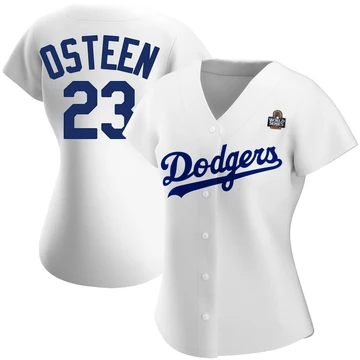Women's Los Angeles Dodgers Claude Osteen ＃23 White Authentic Home 2024 World Series Jersey