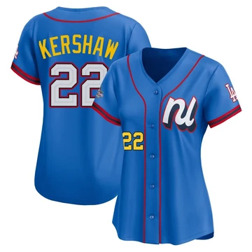 Women's Los Angeles Dodgers Clayton Kershaw ＃22 Blue Limited National League 2025 All-Star Edition Jersey