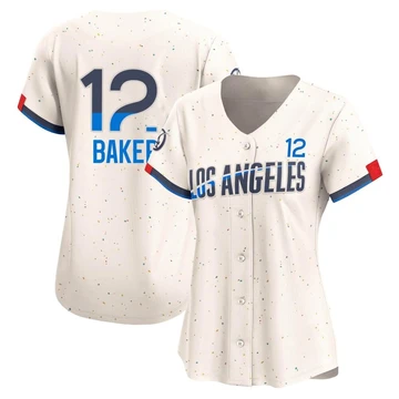 Women's Los Angeles Dodgers Dusty Baker ＃12 Cream Limited 2024 City Connect Jersey