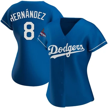 Women's Los Angeles Dodgers Enrique Hernandez ＃8 Royal Replica Alternate 2024 World Series Champions Jersey