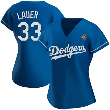 Women's Los Angeles Dodgers Eric Lauer ＃33 Royal Replica Alternate 2024 World Series Jersey