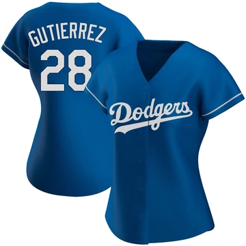 Women's Los Angeles Dodgers Franklin Gutierrez ＃28 Royal Authentic Alternate Jersey