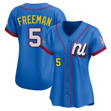 Women's Los Angeles Dodgers Freddie Freeman ＃5 Blue Limited National League 2025 All-Star Edition Jersey