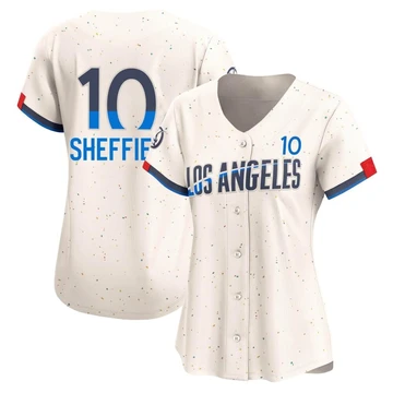 Women's Los Angeles Dodgers Gary Sheffield ＃10 Cream Limited 2024 City Connect Jersey