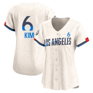 Women's Los Angeles Dodgers Hyeseong Kim ＃6 Cream Limited 2024 City Connect Jersey