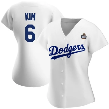 Women's Los Angeles Dodgers Hyeseong Kim ＃6 White Authentic Home 2024 World Series Jersey