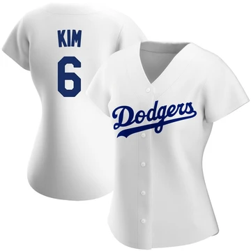 Women's Los Angeles Dodgers Hyeseong Kim ＃6 White Authentic Home Jersey