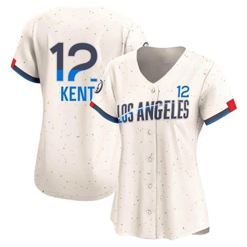 Women's Los Angeles Dodgers Jeff Kent ＃12 Cream Limited 2024 City Connect Jersey