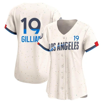 Women's Los Angeles Dodgers Jim Gilliam ＃19 Cream Limited 2024 City Connect Jersey