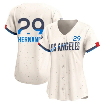 Women's Los Angeles Dodgers Jonathan Hernandez ＃29 Cream Limited 2024 City Connect Jersey