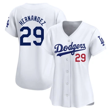 Women's Los Angeles Dodgers Jonathan Hernandez ＃29 White Limited Home Jersey