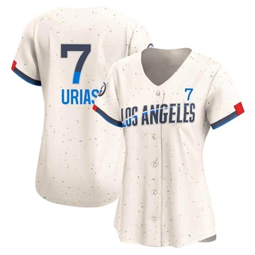 Women's Los Angeles Dodgers Julio Urias ＃7 Cream Limited 2024 City Connect Jersey
