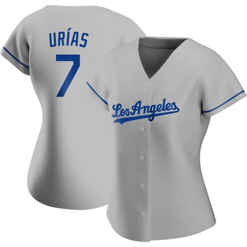 Women's Los Angeles Dodgers Julio Urias ＃7 Gray Replica Road Jersey