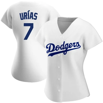 Women's Los Angeles Dodgers Julio Urias ＃7 White Authentic Home Jersey