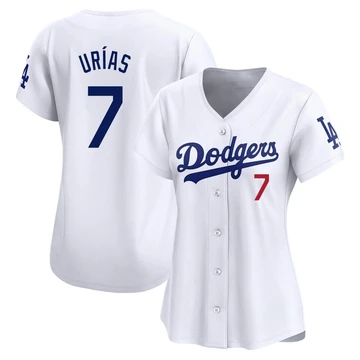 Women's Los Angeles Dodgers Julio Urias ＃7 White Limited Home Jersey