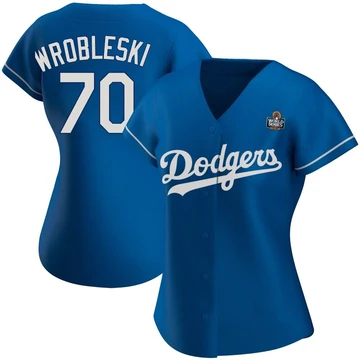 Women's Los Angeles Dodgers Justin Wrobleski ＃70 Royal Authentic Alternate 2024 World Series Jersey